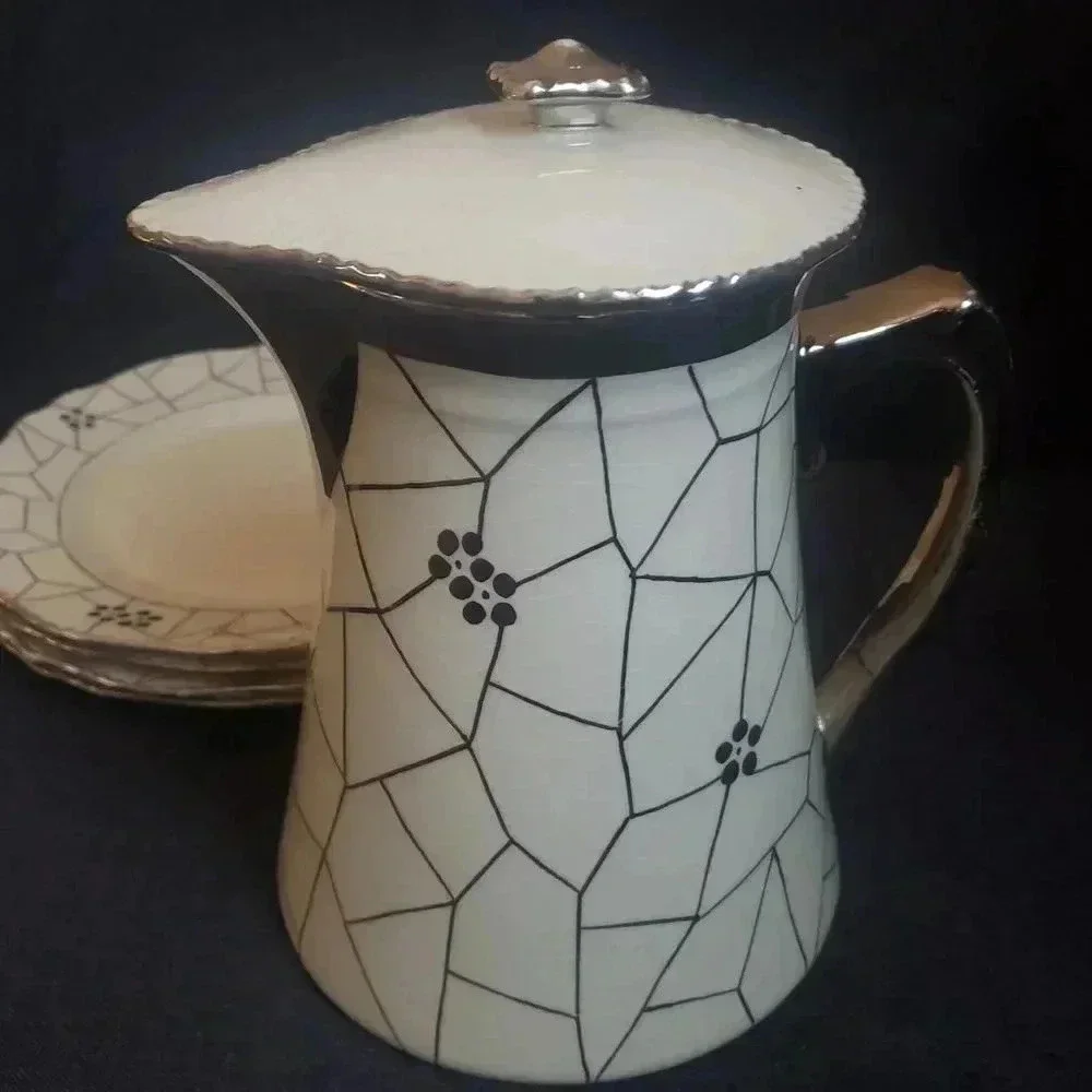Tea Pot and Desert Plate‎ Set
